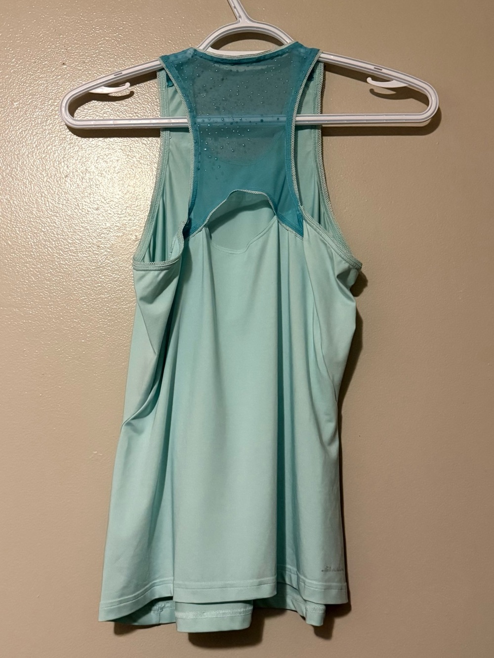 adidas Light Mint Blue Racerback Training Tank - Picture 2 of 4